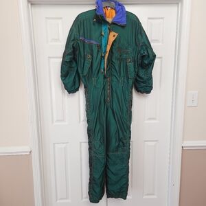 Vintage Green Ski Jumpsuit Size 50